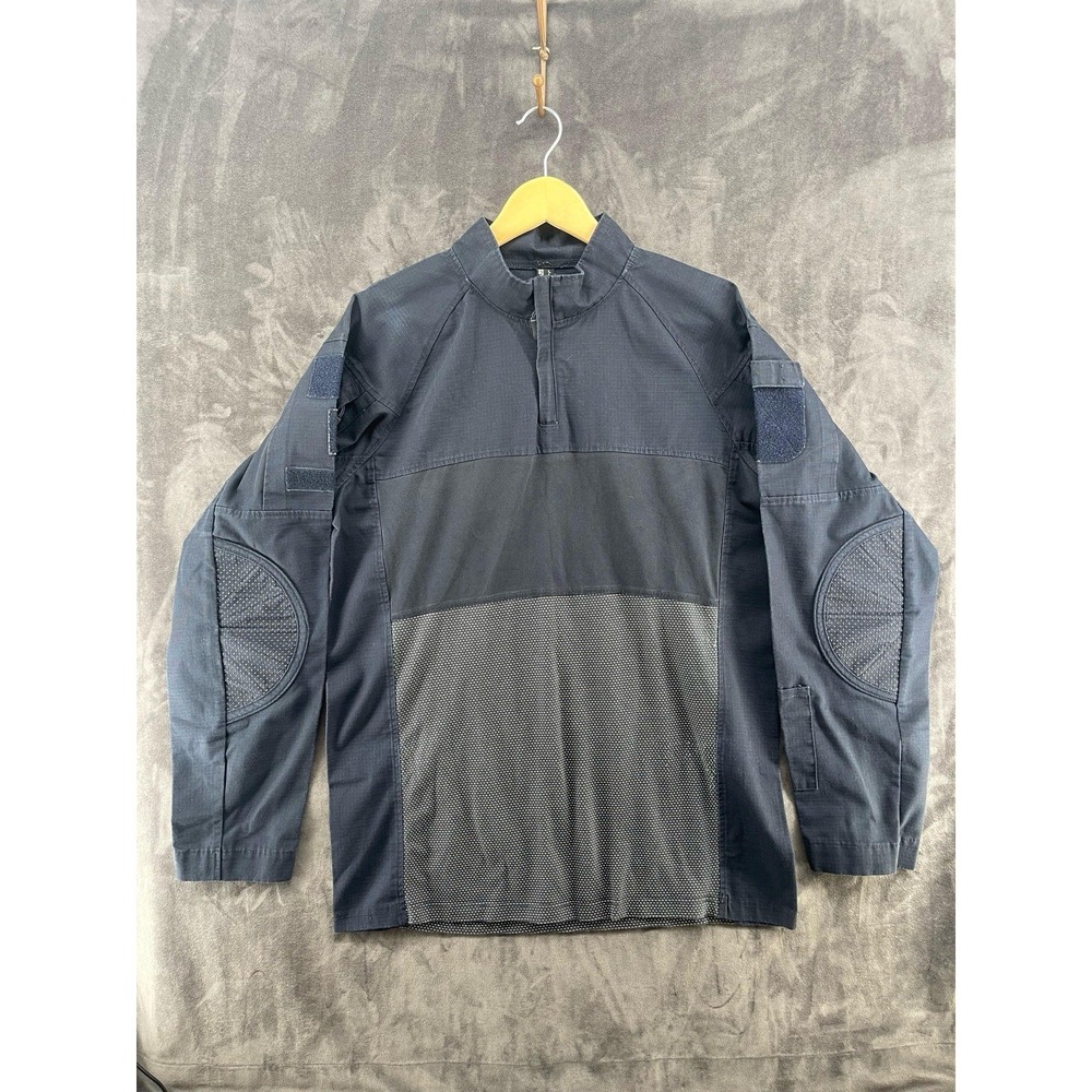 Tactical Combat Shirt Mens XS Long Black 1/4 Zip Military Ripstop Combat Top